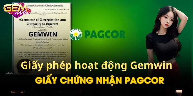 Danh sách giấy phép hoạt động của Gemwin